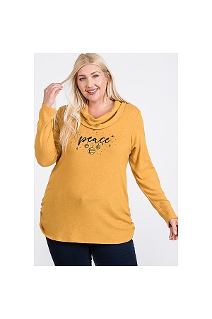 V NECK SIDE CINCH TOP